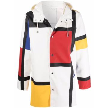 Stockholm Mondrian print raincoat