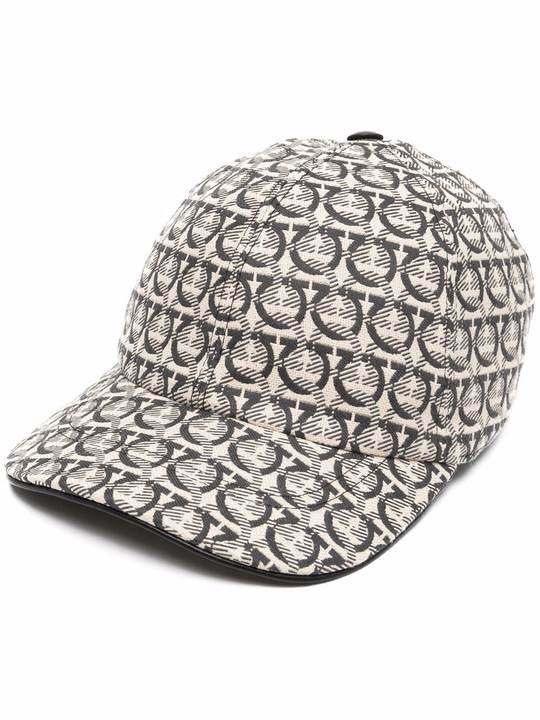 Gancini-print six-panel cap | Salvatore Ferragamo - idollook