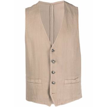 linen-ramie blend waistcoat