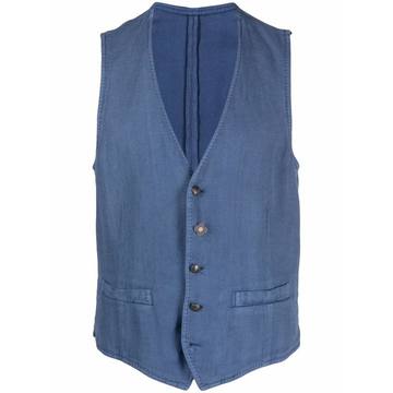 linen-ramie blend waistcoat