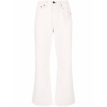 mid-rise flared jeans