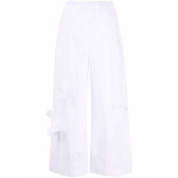 butterfly applique palazzo trousers