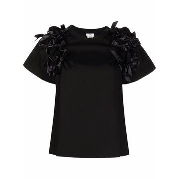 bow-embellished cotton T-shirt