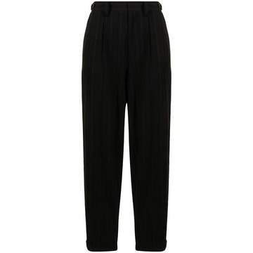 high-waisted cropped trousers