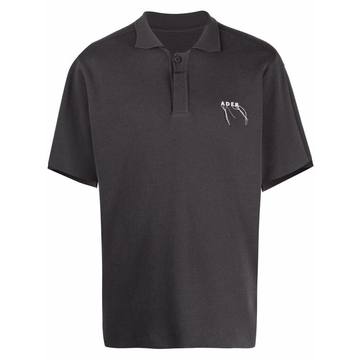 Needle logo polo shirt