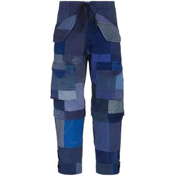 French Artist patchwork cargo pants