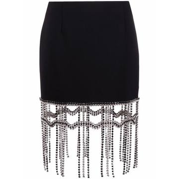 crystal-fringed mini skirt