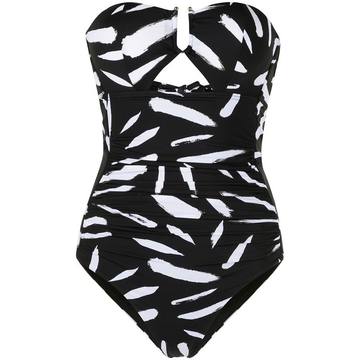 abstract-print swimsuit