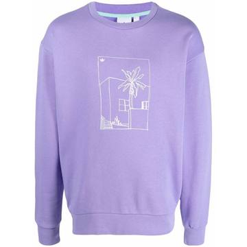 graphic crewneck sweatshirt