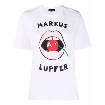 cherry logo print T-shirt