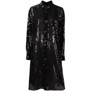 sequin shirt dress