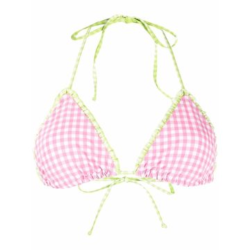 Thea gingham bikini top