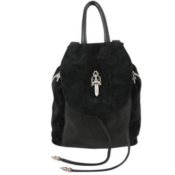 Mini Iggy Black Suede Leather Beach Bag