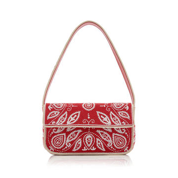 Tommy Beaded Leather Shoulder Bag