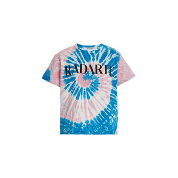 Logo-Print Tie-Dyed Cotton T-Shirt