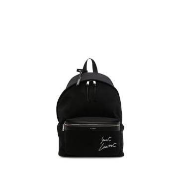 City logo-embroidered backpack