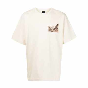 embroidered graphic-print T-shirt