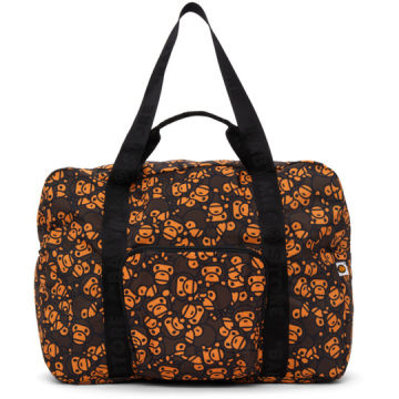 棕色 & 橙色 Baby Milo 系列可收纳式行李包