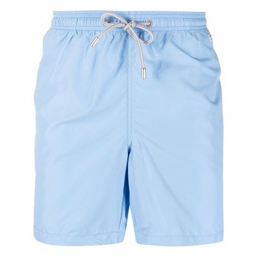 drawstring-waist swim shorts