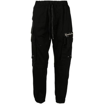 stretch-cotton cargo trousers