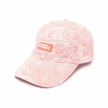 Topos-print cotton baseball cap