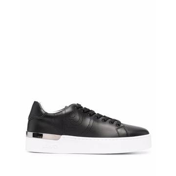 perforated logo low-top sneakers