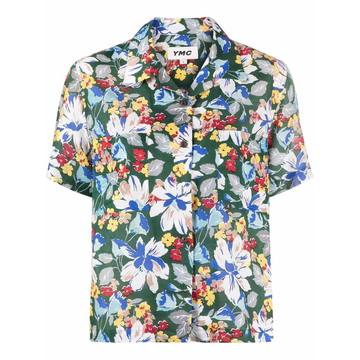 floral-print short-sleeved shirt