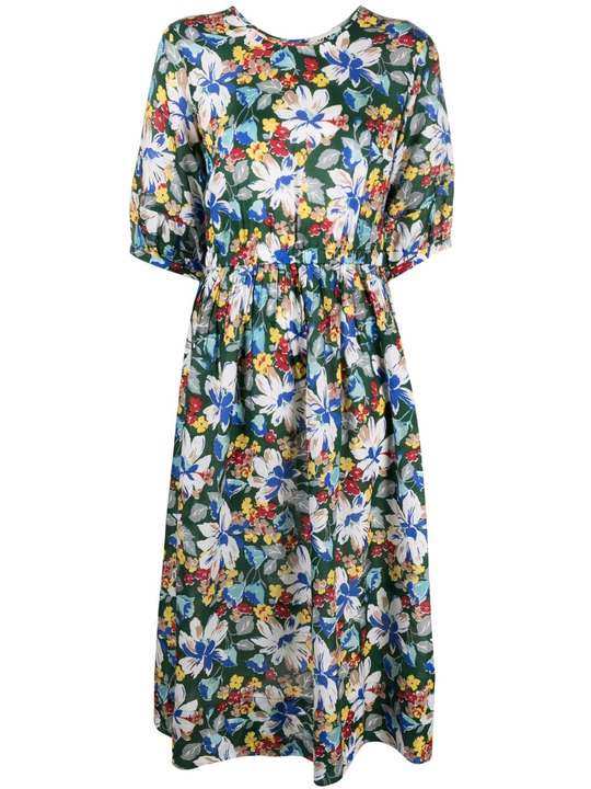 floral-print flared dress展示图