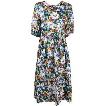 floral-print flared dress