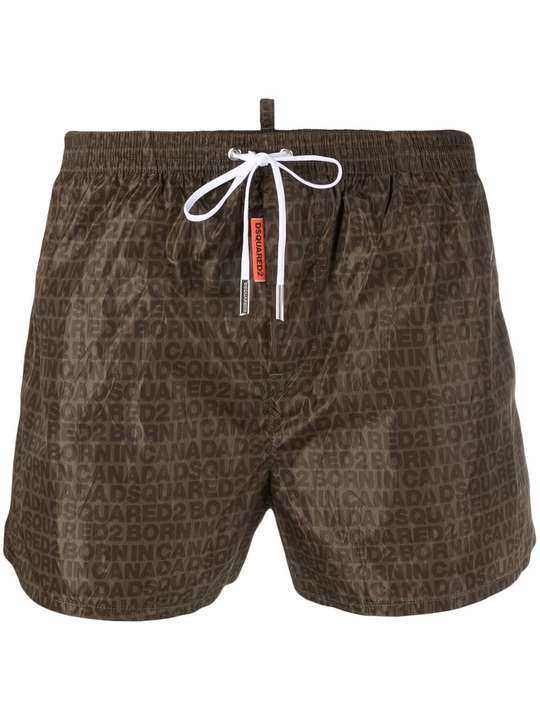 logo-print swimming shorts展示图