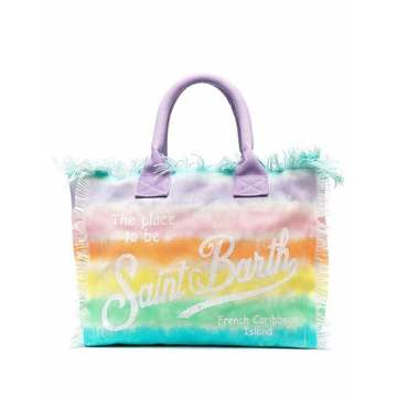 logo-print beach bag