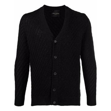 V-neck knitted cardigan