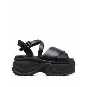 crossover-strap open-toe sandals