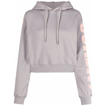 logo-print sleeve hoodie