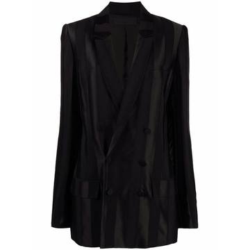 double-breasted silk blazer