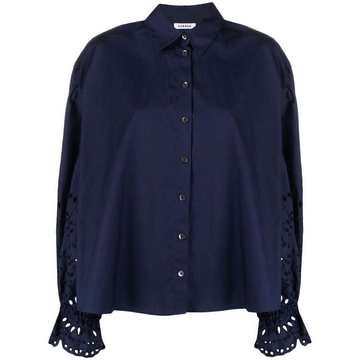 cotton puff-sleeve shirt