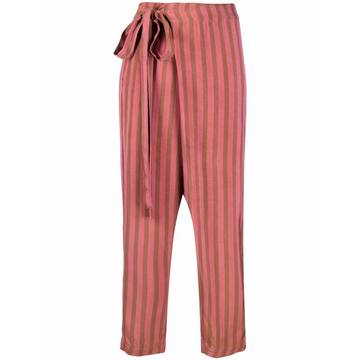 striped wide leg trousers