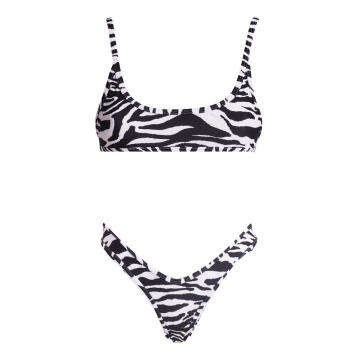 Zebra-Printed Bikini