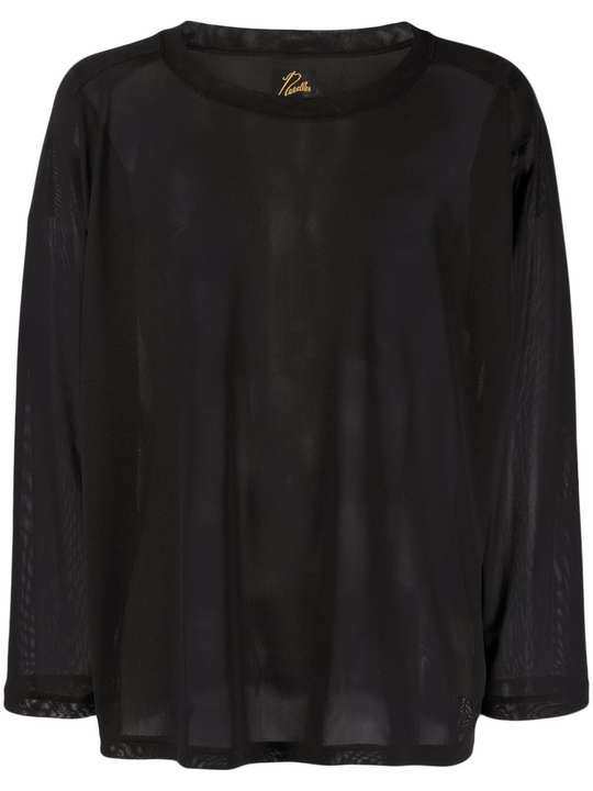 sheer round-neck jumper展示图