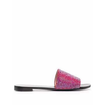 Adelia stud-embellished slides