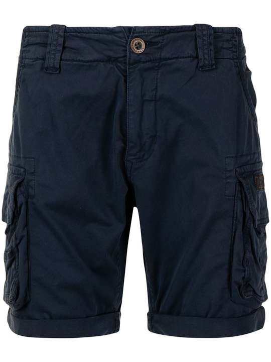 logo-embroidered cargo shorts展示图