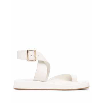 wraparound leather sandals