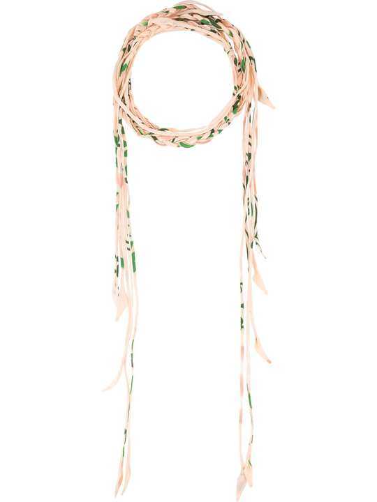 floral-print silk necklace展示图