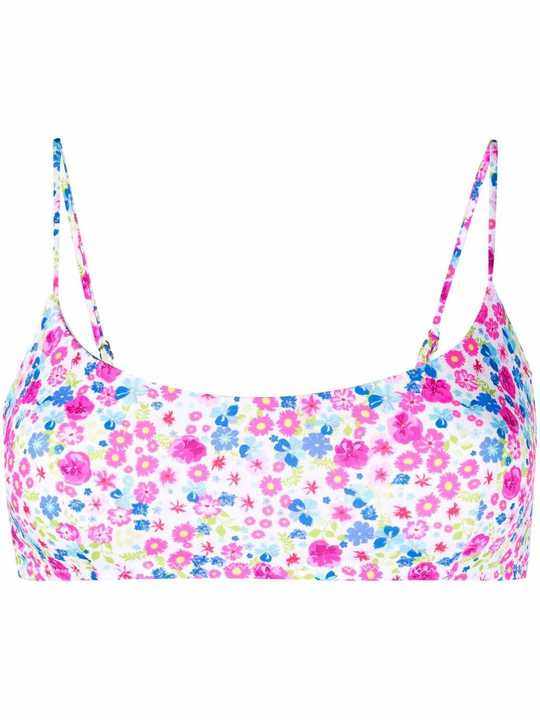 Judy floral-print bikini top展示图