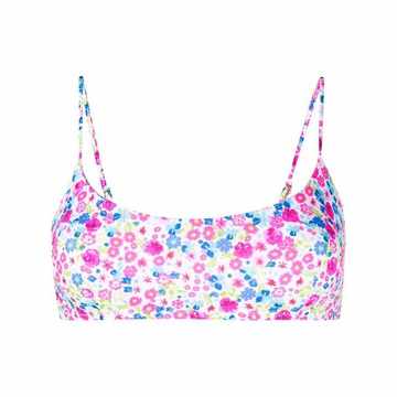 Judy floral-print bikini top