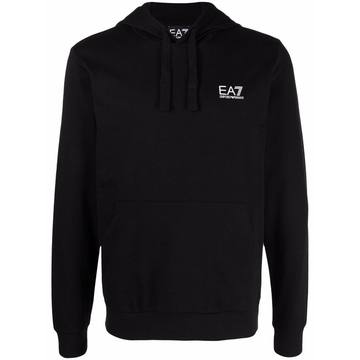 logo-print cotton hoodie