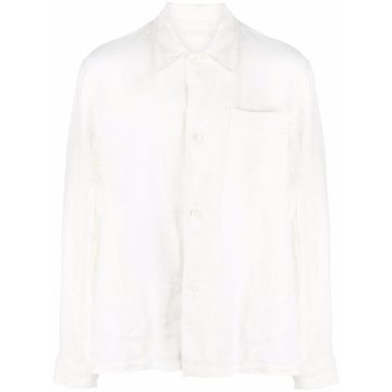 long-sleeved linen shirt