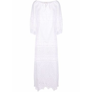 broderie anglaise maxi dress