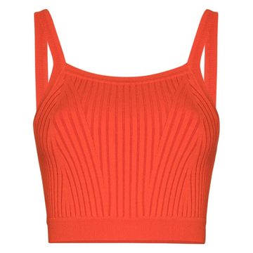 ribbed-knit crop top