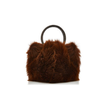 Gia Fur Top Handle Bag
